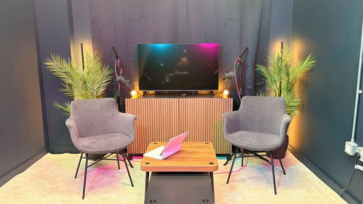 Main recording setup in Bracknell Podcast Studio